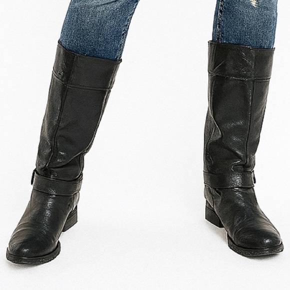 Vince Camuto Shoes - Vince Camuto Black Leather Knee-High Boots